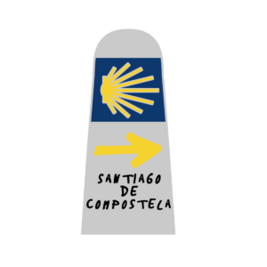 Wegwijzer Santiago de Compostela