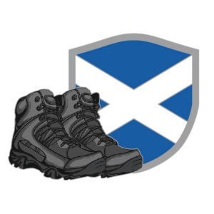 Wandelschild Schotland